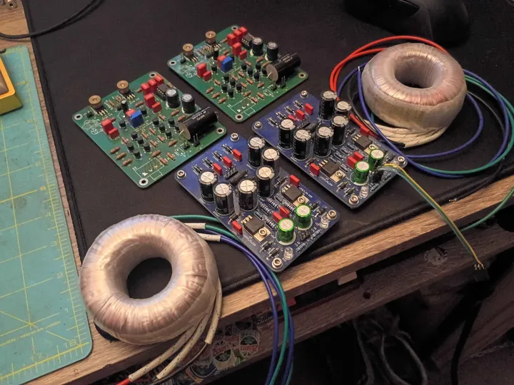CEO gain stage boards and power supply boards with toroids