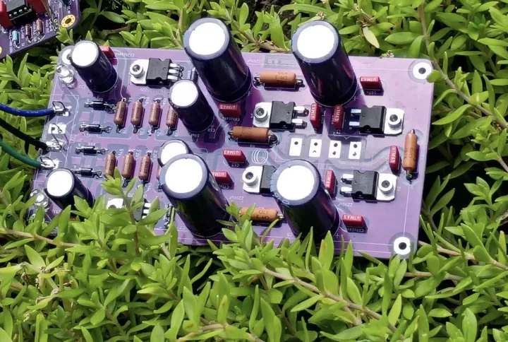 Executive linear power supply board, populated